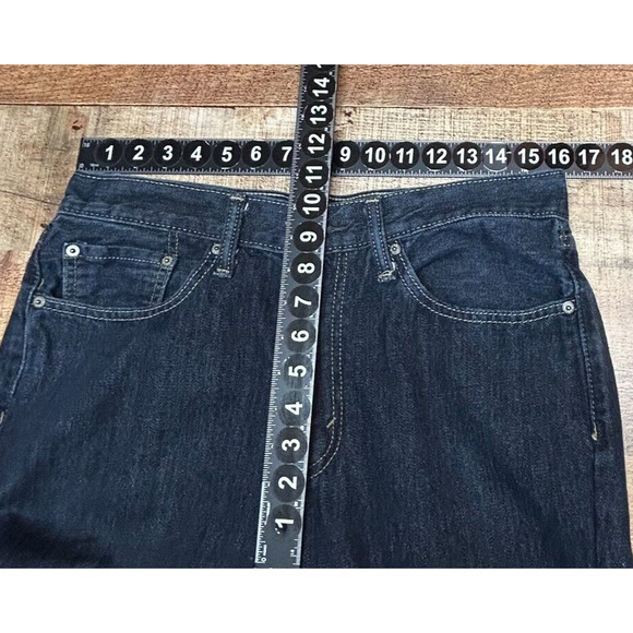 Levis 514 Jeans Mens 33X32 Blue Measures 32X30 Straight Leg Dark Wash - Picture 2 of 9